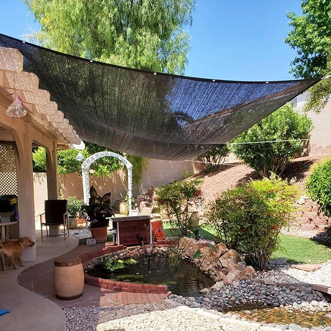4x6M Shade Cloth for Greenhouse 3x5m 5x8m Shade Netting with Grommets Sunblock Shade Mesh UV Resistant for Garden, Pergola, Patio，Plants, Chicken Coop, Outdoor(6.6 x 26ft)
