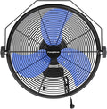 18 Inch High Velocity Wall Mounted Fan, 4580 CFM 3-Speed Metal Wall Fan with Sealed Motor, 180° Tilting Heavy Duty Industrial Fan for Patio, Garage, Barn & Gazebo, UL Listed