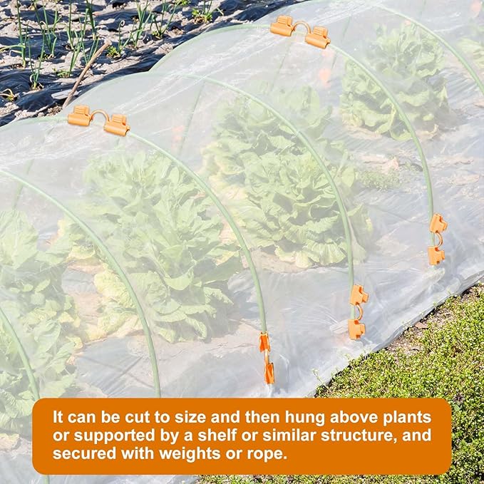 Plant Sun Protection Cloth, 10 x 36 Ft Non-Woven Garden Shade Cloth Cover White Refraction Sunshade Fabric Blanket Outdoor Bug Netting Sun Block for Protecting Vegetable Seedling from Direct Sunlight