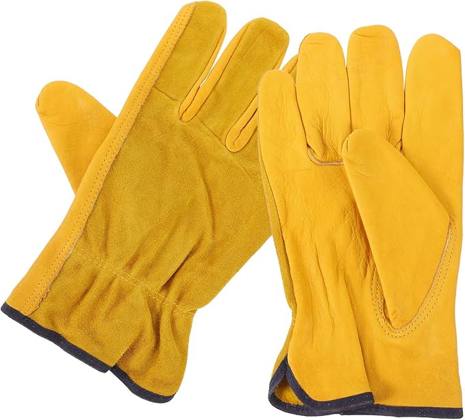 FOMIYES Waterproof Leather Protective Work Gloves for Men and Women Heavy-duty Puncture-resistant Gardening and Carpentry Gloves for Industrial and Outdoor Use