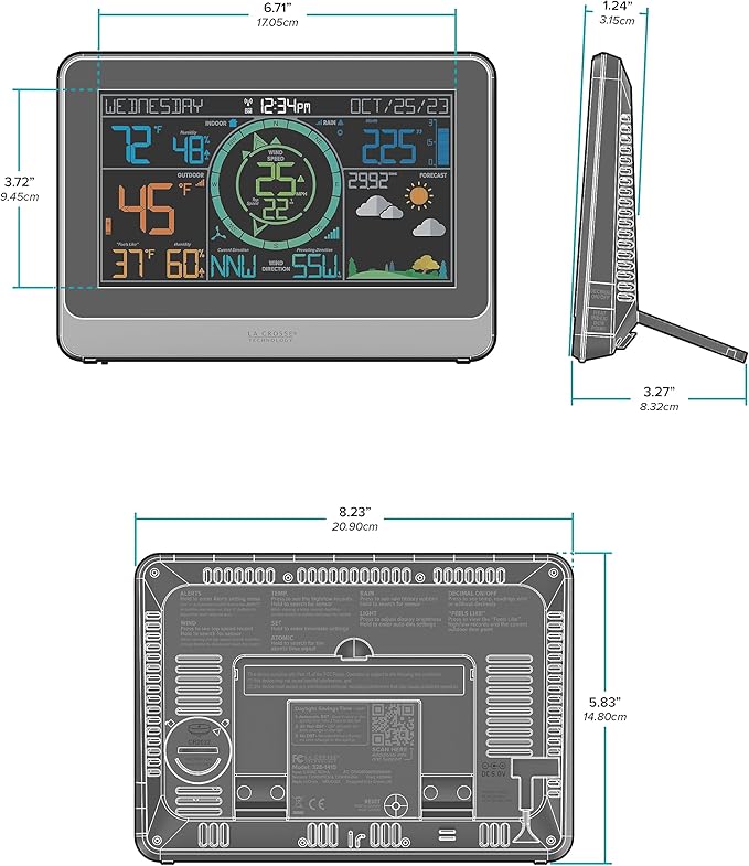 La Crosse Technology 328-1415 Wireless Professional Color Weather Station with Cyclone Sensor