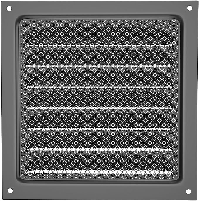 6 x 6 Attic Vents Gable Vents, piiyoosnn 304 Stainless Steel Louvered Grille Cover, White Wall Vent,Best for Small Vehicle, Cockloft, Bedrooms, Garage Door Wall Ventilated