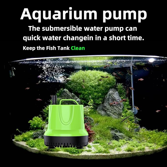 FREESEA Fountain Submersible Water Pump: 1100 GPH 100W Small Sump Pump for Outdoor Pond Hydroponic Statuary Waterfall Aquarium Fish Tank