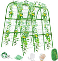 Joyhalo Cucumber Trellis for Raised Bed, U-Shape Garden Trellis for Climbing Plants Outdoor, 51 * 35 * 48in Metal Arch Vegetables Trellis, Plant Support for Vegetable Vine Pea Bean Tomato