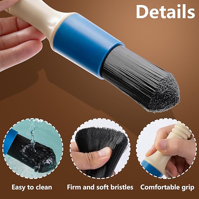 moonoom Parts Washer Brush with Hose- Wear Resistant Parts Cleaning Brush with 31 Inch Long Hose- Parts Cleaner Flow Through Replacement Brush for Parts Cleaning
