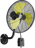 Uthfy 16" Wall Mount Fan,5200CFM High Velocity Wall Fan with 3-Speed,Outdoor Heavy Duty Industrial Oscillating Fan,Ideal for Patio,Garage,Shop,Warehouse,Factory,Greenhouse,Commercial,Porch,Indoor