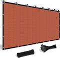 Shade&Beyond Customized Size 10' X 16' Shade Cloth with Grommets, 90% UV Protection UV Protection Mesh Tarp Sun Screens for Patio GN04, Rust Red