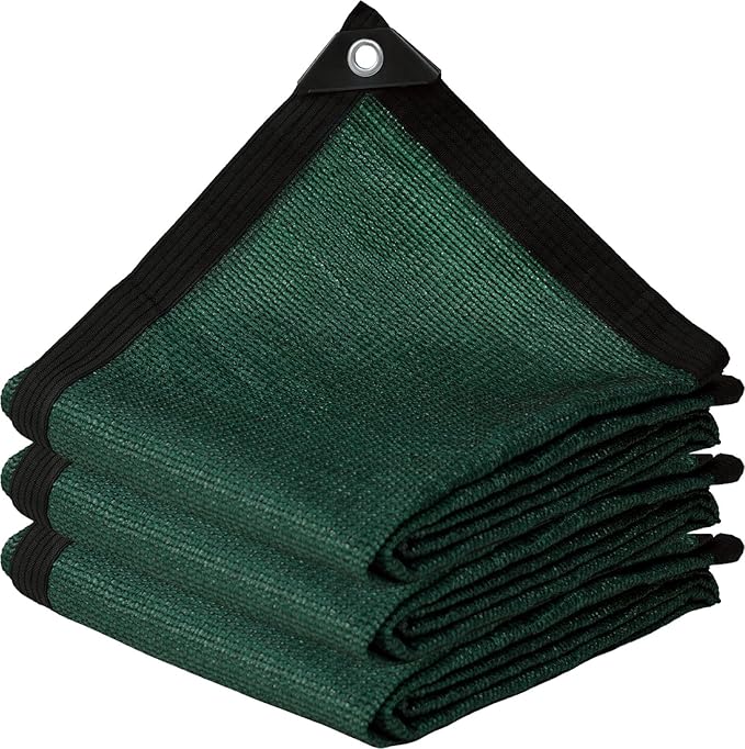 6×8FT 80% Shade Cloth Sun Shade Net with Grommets Sunblock Net Mesh Tarp for Garden,Plants Cover,Greenhouse and Patio