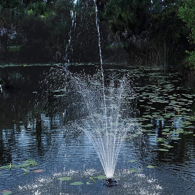 OASE 45383 1/4 Hp Floating Fountain with Lights, Black