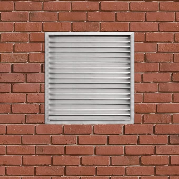 HVAC Premium 26"W x 32"H Aluminum Exterior Gable Louver Vent for Walls & Crawlspace - Weather-Resistant Air Grille with Screen Mesh - [Outer Dimensions 27.75"W x 33.75"H]