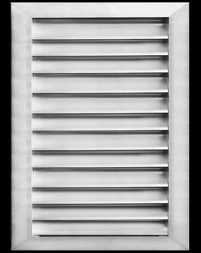 HVAC Premium 22"W x 24"H Aluminum Exterior Gable Louver Vent for Walls & Crawlspace - Weather-Resistant Air Grille with Screen Mesh - [Outer Dimensions 23.75"W x 25.75"H]