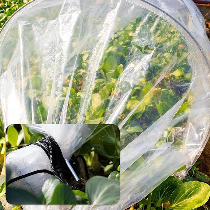 10ft Portable Greenhouse Protection from Sun Heat,Garden Tunnel Shade Net Cover with Quick-Release Technology,Row Covers for Vegetables Plant Cover from Sun(PE Film,1 Pack)