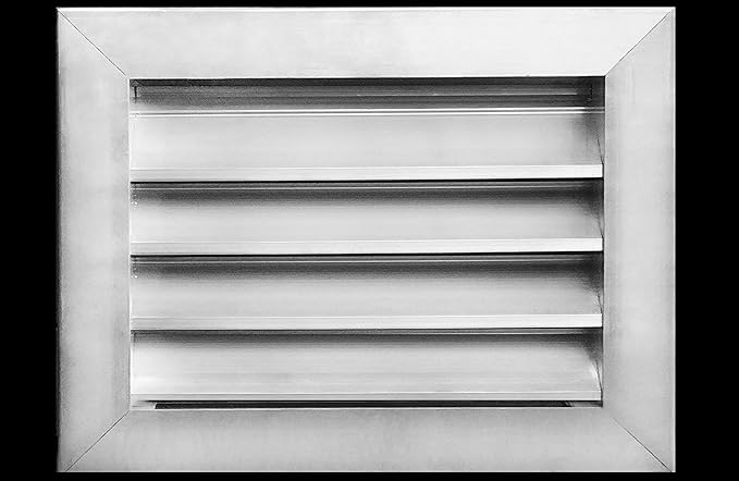 HVAC Premium 18"W x 10"H Aluminum Exterior Gable Louver Vent for Walls & Crawlspace - Weather-Resistant Air Grille with Screen Mesh - [Outer Dimensions 19.75"W x 11.75"H]