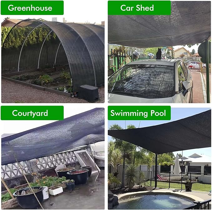 60% Shade Cloth Roll 5' x 100 FT with Grommets, UV Resistant Sunblock Mesh Cover for Garden, Greenhouse, Plants, Patio, Kennel, Green