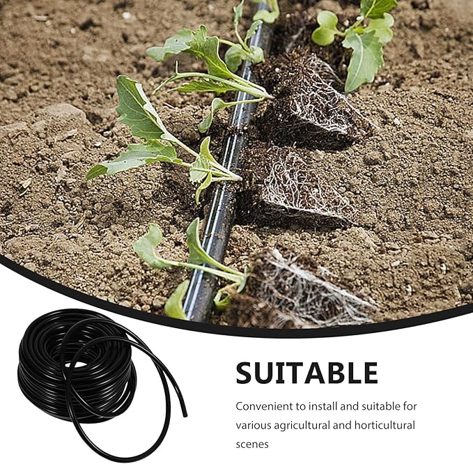 HANABASS 4/7 Drip Irrigation Tubing Heavy Duty Water Hose for Garden and Agriculture Irrigation Systems Flexible Watering Hose for Efficient Automatic Drip