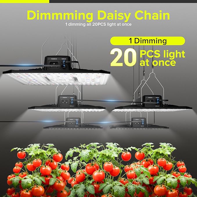 UAP1500 LED Grow Light, 150W Commercial Full Spectrum Grow Lights for Indoor Plants with Full Epar Boost Mode Switch & Daisy Chain, Dimmable Plant Light for Seeding Veg Bloom in 2x2, 3x3 Grow Tent