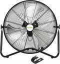 hykolity 20" High Velocity Floor Fan, 4600 CFM Heavy Duty Metal Wall Mount Fan with 3 Speeds, Industrial Shop Fan for Garage, Warehouse, and Commercial, UL Listed