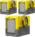 190Pints Commercial Dehumidifier for Basements with Pump Drain Hose, LGR Dehumidifiers with Wheels, Crawl Space Dehumidifier for Basement, Warehouse and Garages Up to 6000Sq, Yellow-2026 Upgraded-3PC