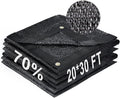 LOVE STORY 20x30FT 70% Black Shade Cloth Sun Shade Net with Grommets Sunblock Net Mesh Tarp for Garden,Plants Cover,Greenhouse and Patio