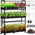 Growell Large Hydroponics Growing System Kit, 90 Pods Vertical Indoor Herb Garden Kit with 2 Light Modes & Auto Circulating Water System, 40L Movable Indoor Gardening System for Herb Vegetable Fruit
