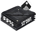 LOVE STORY 12x20FT 55% Black Shade Cloth Sun Shade Net with Grommets Sunblock Net Mesh Tarp for Garden,Plants Cover,Greenhouse and Patio