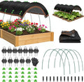 Uyittour Garden Shade Kit 78.7"x39.4", 70% Black Shade Cloth with Hoops for Plants, Raised Garden Bed Shade Cover for Heat Protection, Sun Shade for Outdoor Vegetables, Flowers & Greenhouse