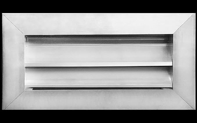 HVAC Premium 16"W x 6"H Aluminum Exterior Gable Louver Vent for Walls & Crawlspace - Weather-Resistant Air Grille with Screen Mesh - [Outer Dimensions 17.75"W x 7.75"H]