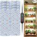 SDOVUERC Full Spectrum 1536 LEDs Grow Lights, 100W Plant Grow Lights for Indoor Plants with Daisy Chain Function, Sunlike Spectrum,4/8/12/16/20H Timer for Seed Starting(Pack8)