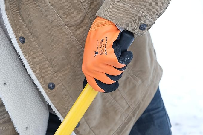 Waterproof cold weather Double Coated Windproof HPT Plam and Fingers Acrylic Terry inner