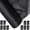 6 x 300 ft Shade Cloth Black Shade Cloth Roll for Covering Garden 70% Mesh UV Resistant Net with Ties for Patio Outdoor Greenhouse Fence Flower Plant Cover Canopy