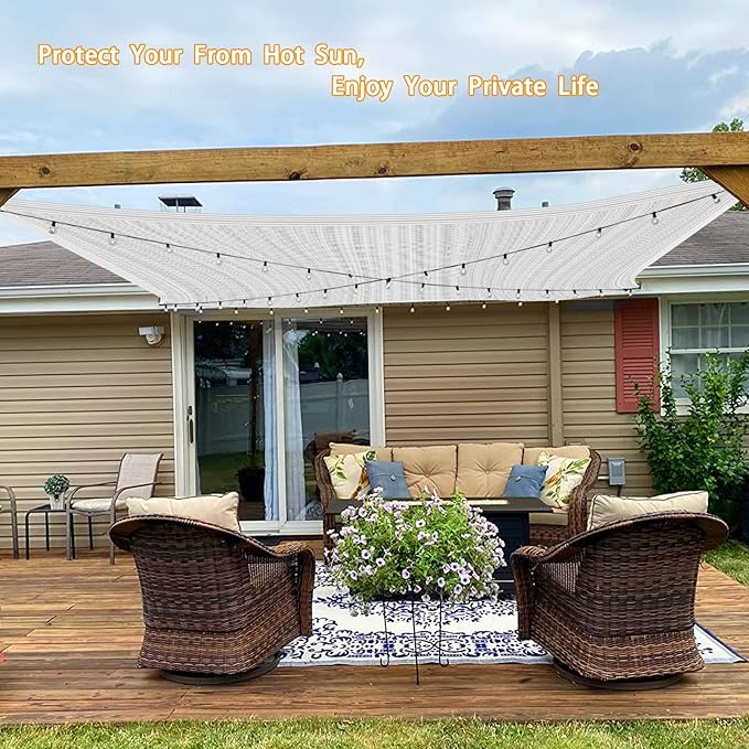 Aluminum Shade Cloth -80% Garden Shade Cover, Mesh Tarp - for Plants Patio Sun Protection - for Cars Pergola Chicken Coops Dogs with Grommets Outdoor Sunblock Cloth