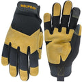 Mens Work Gloves with Secure Fit, Flexible Grip for Multi-Purpose Use,Durable Touchscreen Safety Glove,Black+Yellow,X-Large