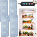 40W Ultra-Thin Panel Full Spectrum Grow Lights, 768 LEDs Growing Light for Indoor Plants with Daisy Chain Function, Grow Lights for Seed Starting with 4/8/12/16/20H Auto On/Off Timer (4pcs)