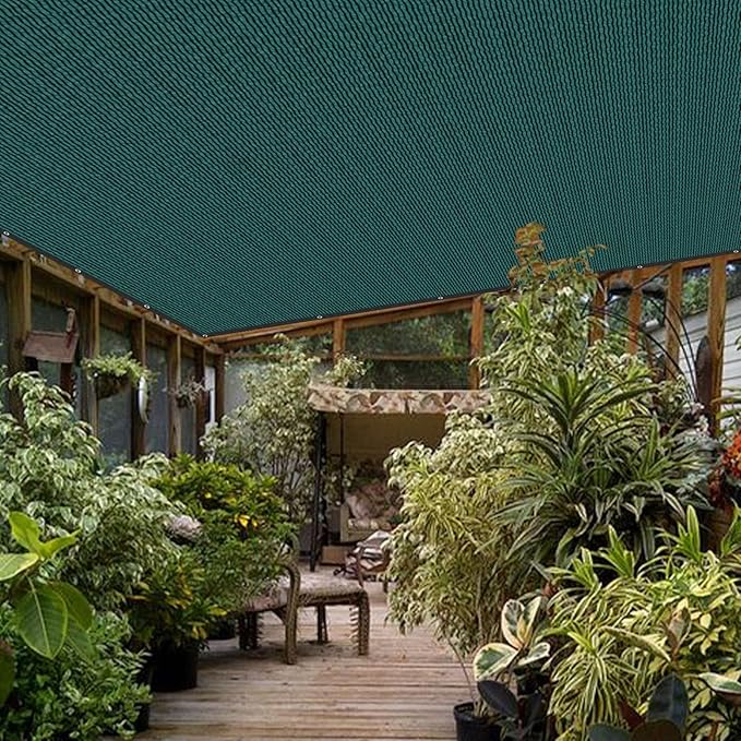 80% Garden Shade Cloth Sun Shade Fabric – UV Resistant Durable Sunblock Netting for Plants,Outdoor Patio,and Greenhouse Coverage[Green 8×12FT]
