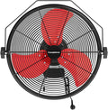 18 Inch High Velocity Wall Mounted Fan, 4580 CFM 3-Speed Metal Wall Fan with Sealed Motor, 180° Tilting Heavy Duty Industrial Fan for Patio, Garage, Barn & Gazebo, UL Listed