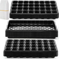 Yinder 20 Pcs Seed Starter Trays Tray Kits with Dome 32 Cells Plug Trays and 1020 Tray No Holes with 100 Pcs Tags Seed Starter Kit for Nursery Germination Plant Propagation Gardening Greenhouse