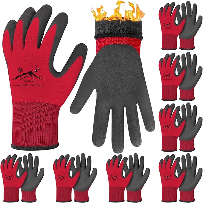 Winter Work Gloves Thermal Insulated Work Gloves Freezer Gloves Waterproof Foam Latex Coated Gloves for Men Women