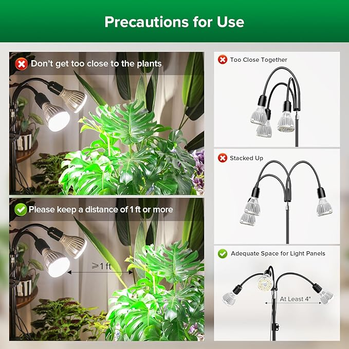 SANSI Upgraded 90W Grow Light with Adjustable Tripod Stand, 5000K 660nm Full Spectrum 700W Equiv. LED Floor Plant Light for Indoor Plants, Grow Lamp with Replaceable Bulbs for High PPFD Growing