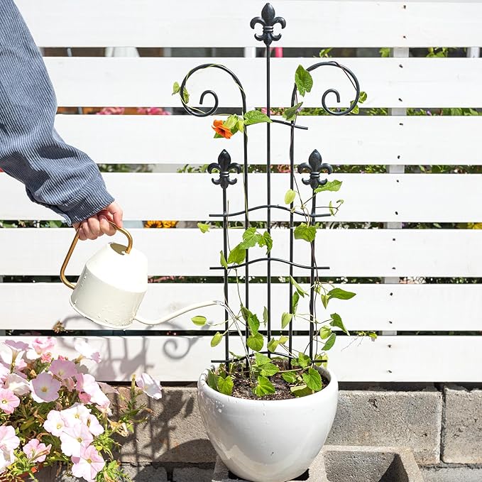 31" Trellis for Climbing Plants Indoor - Heavy Duty Metal Support for Potted Plants, Ideal for Vining Plants, Perfect for Tall Monstera & Houseplants, for Gardeners & Plant Lovers