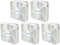 Hurricane 5 Pack Floor Box Fan, 3 Speed Powerful & Quiet Cooling, Classic, 20"