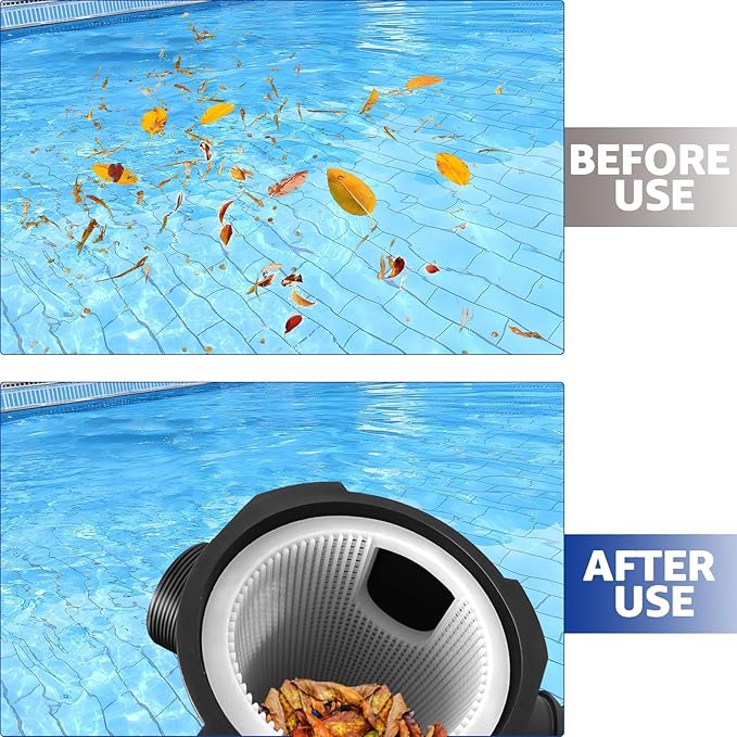 1.5 HP Swimming Pool Pump for Inground and Above Ground Pools, 110V/220V Dual Voltage Self Priming Pump, 1100W 60HZ High Flow Motor with Strainer Filter Basket & Drain Plug, Silent Operation