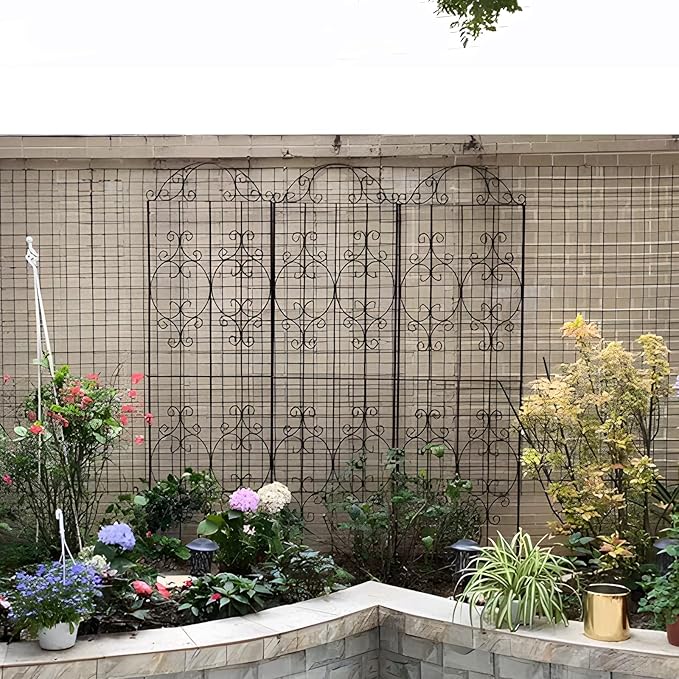 Thealyn Garden Trellis 2 Pack 80 Inch.H x 22 Inch.W Heavy-Duty Climbing Plant Trellis Metal Plant Supports Suitable Supporting Climbing Plants Outdoor, Roses, Vegetables, Vines, Flowers