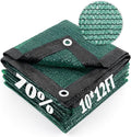 Cool Area 70% Sun Shade Cloth Mesh Tarp with Grommets for Plant Cover 10x12ft Patio Canopy Garden Pergola Greenhouse Car Barn Kennel Dark Green