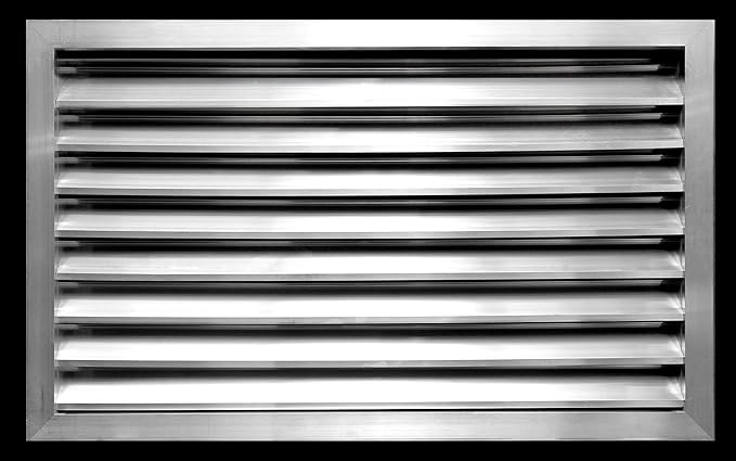 18"w X 12"h Aluminum Exterior Vent for Walls & Crawlspace - Waterproof & Rain Block - with Screen Mesh - HVAC Weather Grille [Outer Dimensions: 19.5"w X 13.5"h]