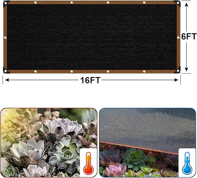 Shade Cloth - for Garden 90% Plant Shades Mesh Tarp with Grommets Outdoor Sun Shades Netting for Chicken Coop Greenhouse Vegetables Pergola Patio Cover