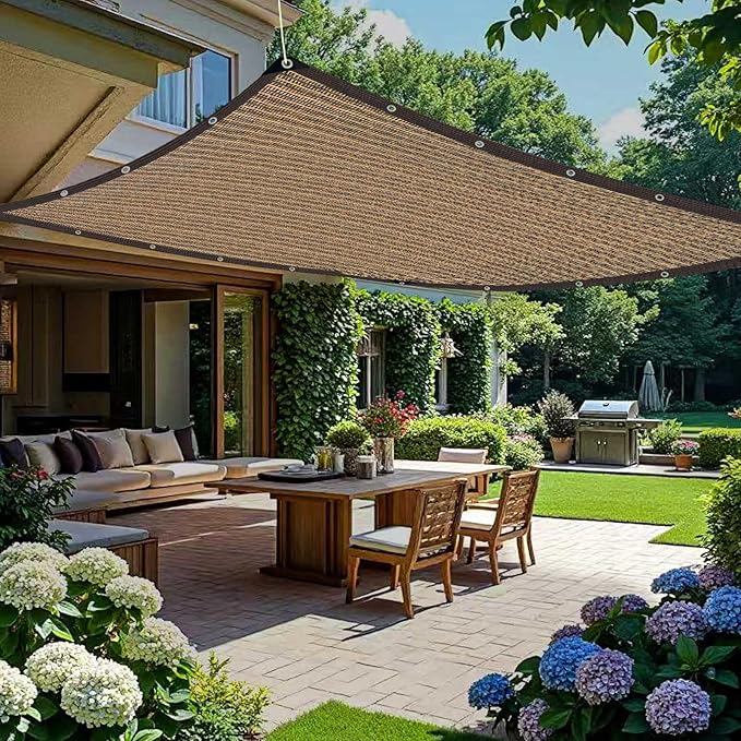 Shade Cloth for Garden,80% Mesh Tarp with Grommets Shade Cloth for Greenhouse,Patio,Vegetables,Plants Cover and Chicken Coops,Coffee Shade Net for Outdoor Garden