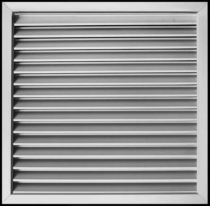 HVAC Premium 14''w X 14''h Aluminum Privacy Door HVAC Air Grille - ''V'' Shaped Louvers Ensure 100% View Block - Supply or Return [Outer Dimensions: 15''w X 15''h]