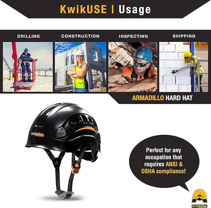 KwikSafety - Charlotte, NC - Hard Hats [Full Brim, Cap Style, Climbing Style] Type 1, Class C ANSI OSHA