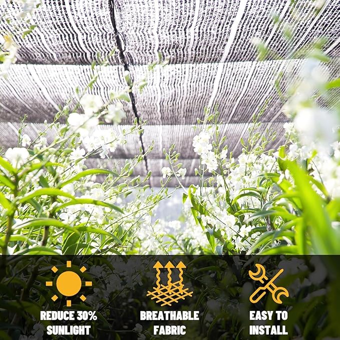 Royal Shade 30% Black Shade Cloth Custom Size 8FT x 87FT Mesh Tarp with Grommets for Garden Patio, Plant Shading, Greenhouse, Pergola, Chicken Coop, Dog Kennel, Lawn. (We Make Custom Size)