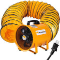MOUNTO 12-Inch Heavy Duty Cylinder Axial Fan with 25-Foot Vinyl Hose | High-Performance Portable Blower/Exhaust Fan | 2900 CFM Directional Airflow for Crawl Spaces, Attics, Basements